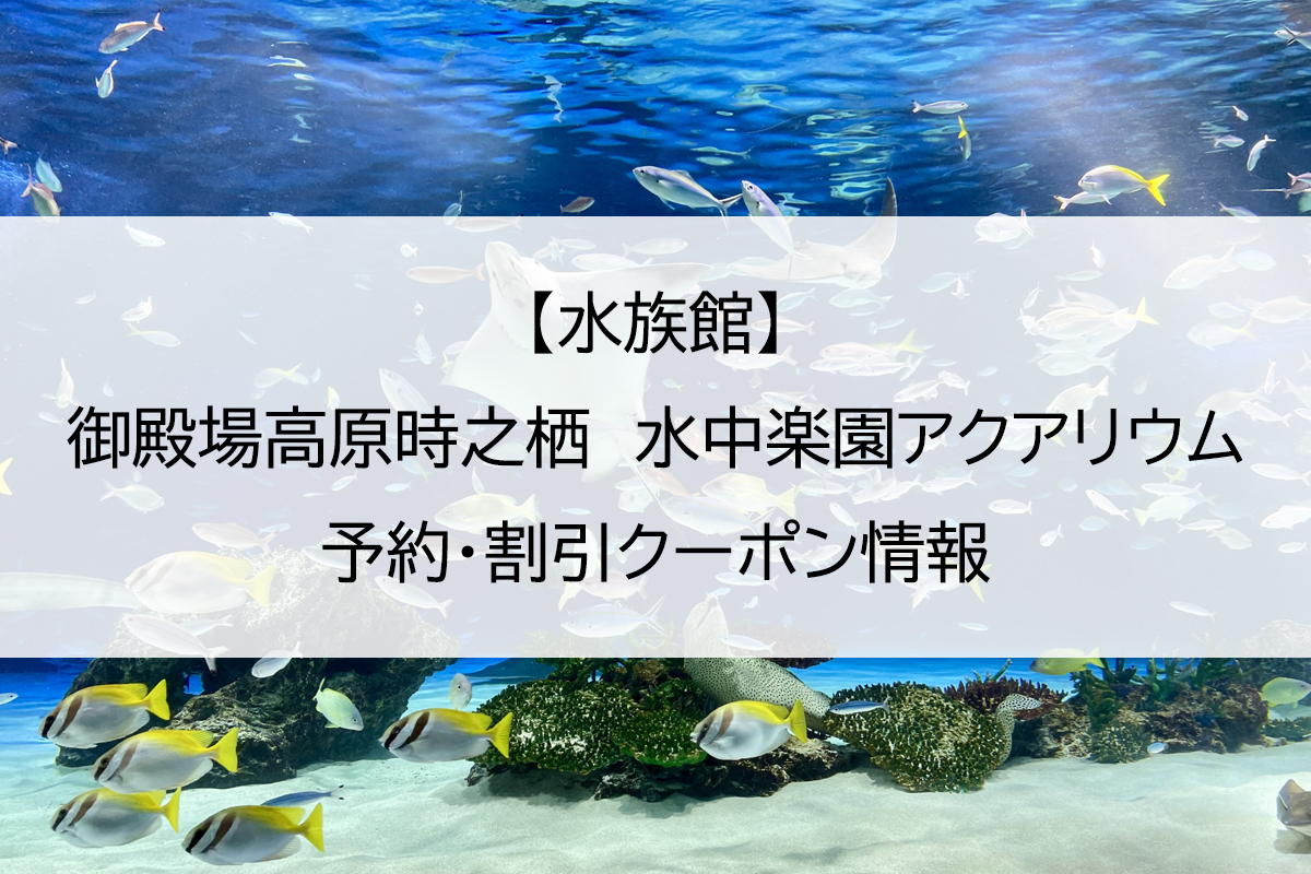 【水族館】御殿場高原時之栖　水中楽園アクアリウム｜予約・割引クーポン情報